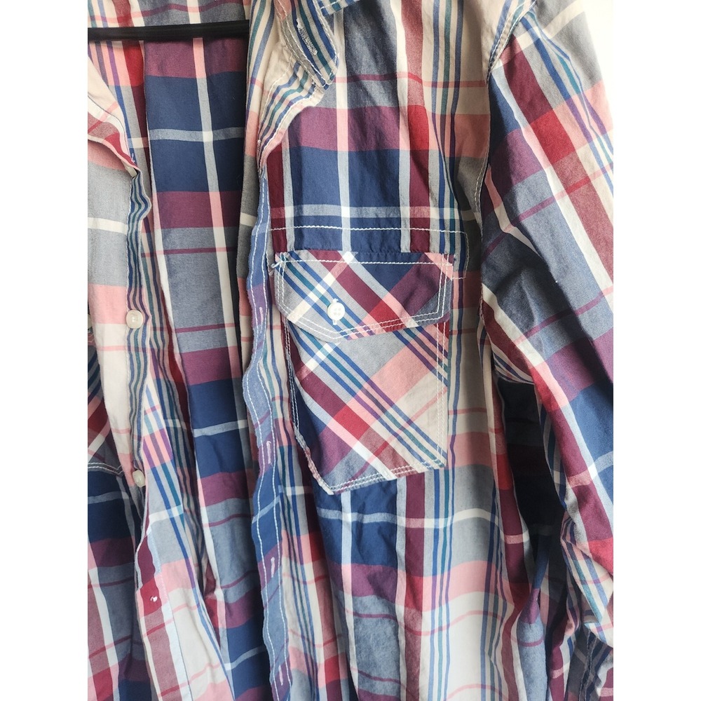 American Rag Long Sleeve Plaid Flannel Button Up Men's Cotton Shirt Size XL - Picture 4 of 9